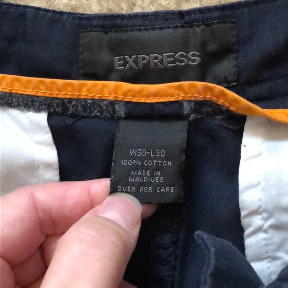 MEN - EXPRESS Blue Dress Pants- Size W30/L30 - Picture 3 of 8